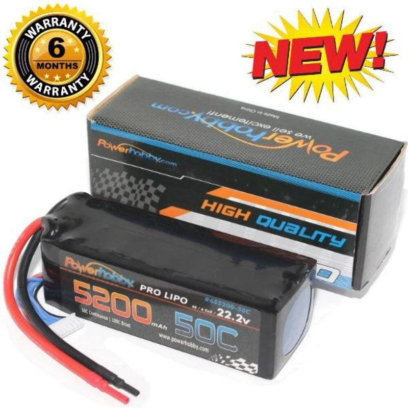 5200mAh 6S 22.2V 50C Soft Case LiPo Battery 6-Cell Powerhobby PHB6S520050 Battery