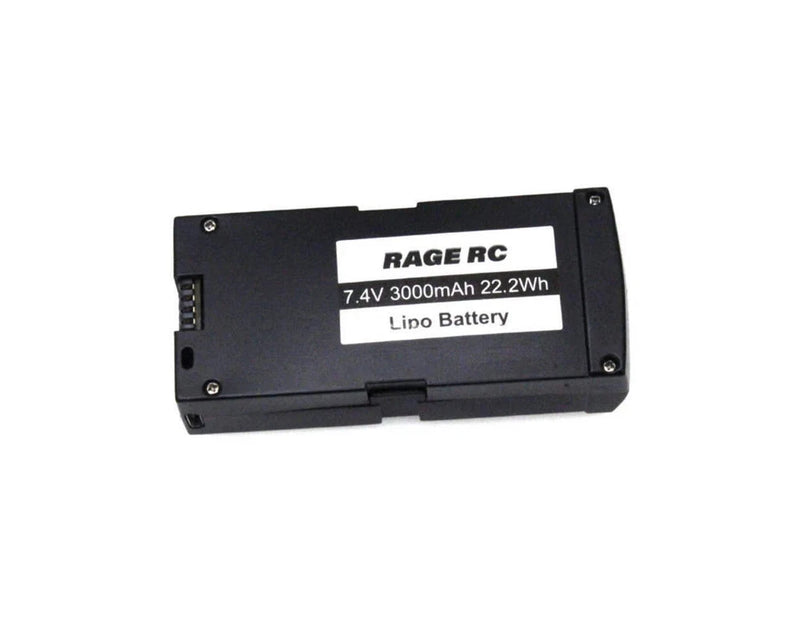 Rage RC 4465 2S 7.4V 3000 mAh LiPo Battery with Case for Stinger GPS Battery