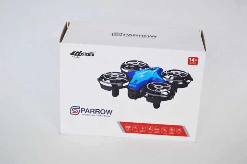 Sparrow mini hand-sensor drone toy in retail box, motion sensor flying quadcopter
