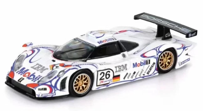 Trends Hobby 1/64 Porsche 911 GT1 LM 1998 Model Car White