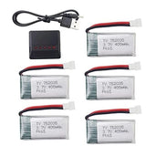 5PCS 3.7V 400mAh Battery for Quadcopter Parts Aircraft Model Drone Battery AT-96 Battery