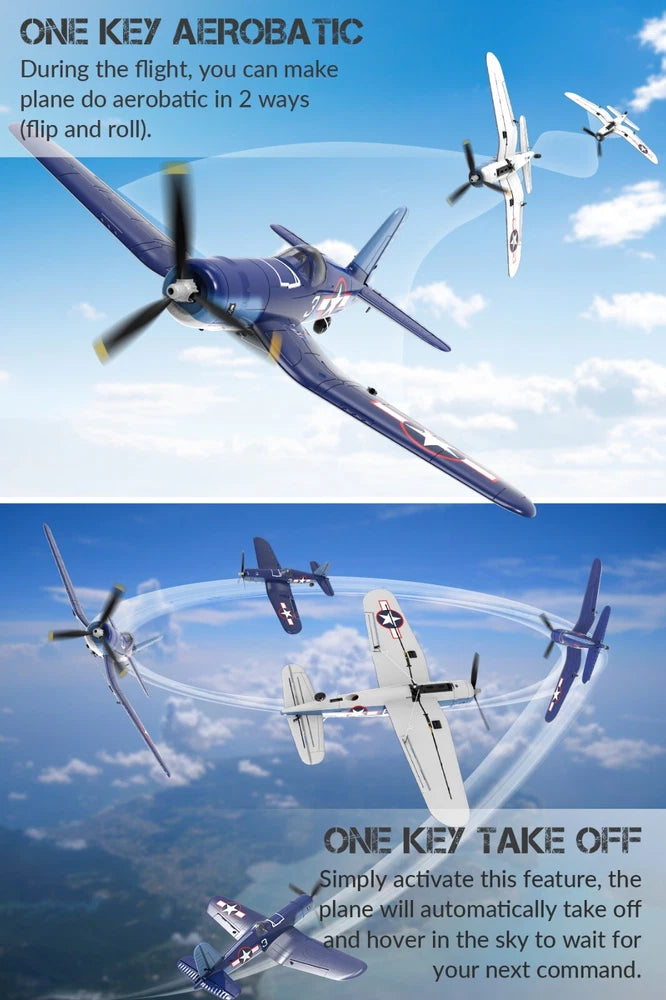 Volantex F4U Fighter 2.4G 4CH 400mm Fix Wingspan RC Airplane 3D/6G Aerobatic RTF