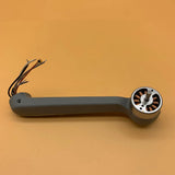 Drone motor arm part with mounted motor assembly, gray housing
