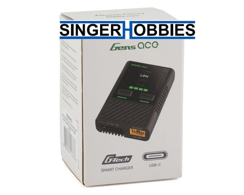 GENS ACE GEA60WC2 Imars Mini 2-4S G-Tech USB-C DC Charger (5A/60W) HH Battery