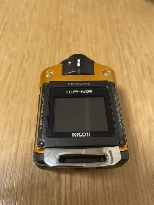 RICOH Waterproof Action Camera WG-M2 Wide Angle 4K Movie Orange Working Tested
