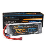 3S 11.1V 7200mAh 100C-200C Deans Lipo Battery Pack Powerhobby PHB3S7200100DEANS Battery