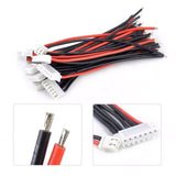 24pcs 1S-6S LiPo Battery Balance Charger Plug Cable 22AWG 10cm Male Connector 4