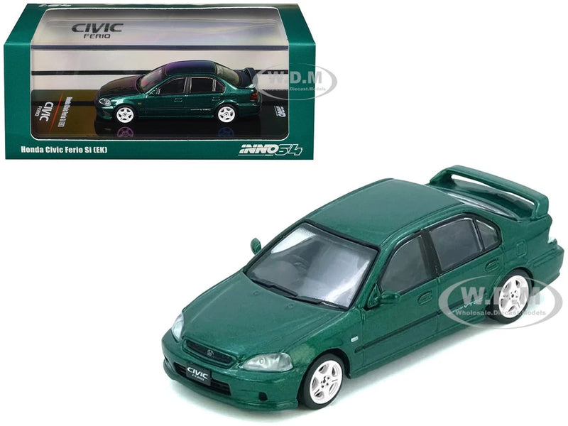 HONDA CIVIC FERIO SI EK RHD GREEN 1/64 DIECAST CAR BY INNO MODELS IN64-EKS-GREEN