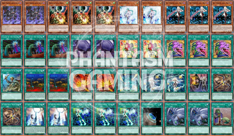 Sky Striker Deck Droll Lock Bird Multirole Engage! Hornet Drones Yugioh