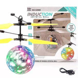 Children Induction Flying Ball Colorful Helicopter LED Crystal Ball Mini Drone S