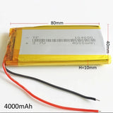 LiPo battery 4000mAh 3.7v