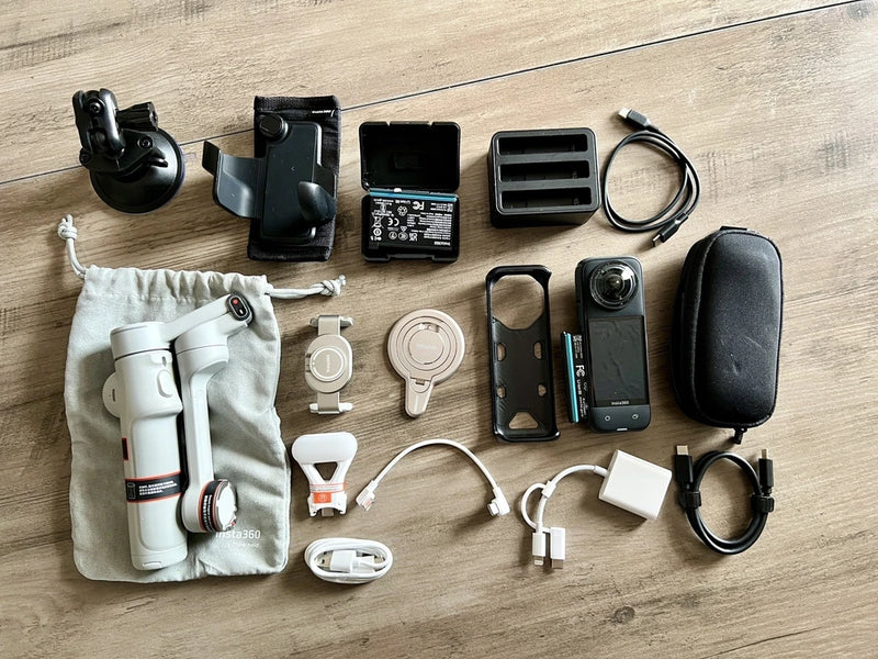Insta360 X4 Bundle + Flow 2 Pro Creator Kit + Battery + Fast Charge Hub + Mounts