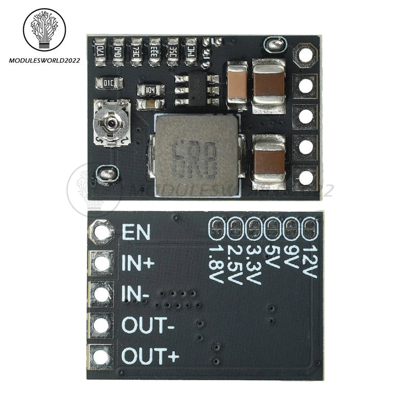 DC-DC 4.5-20V to 1-16V/1.8V/2.5V/3.3V/5V/9V/12V Mini DC Buck Power Module 2A 10W