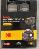 Kodak Pixpro SP360 4K Action Cam DUAL PRO PACK with Accessory bundle