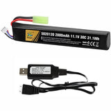1¡Á 30C 11.1v 2800mAh LiPo Battery Mini Tamiya plug for RC water Guns Rifle Drone