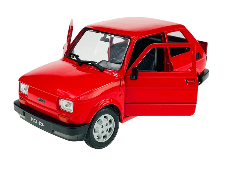 WELLY FIAT 126P RED 1:21 POLISH CLASSICS DIE CAST METAL MODEL NEW MALUCH