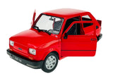WELLY FIAT 126P RED 1:21 POLISH CLASSICS DIE CAST METAL MODEL NEW MALUCH