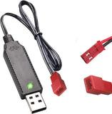 3.7V USB Charger Cable with JST 2 Pin Plug Compatible for RC Car, Plane, Tank Battery