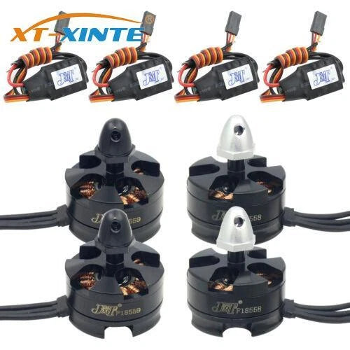 FPV racing drone motor and ESC combo with four motors and wiring harnesses