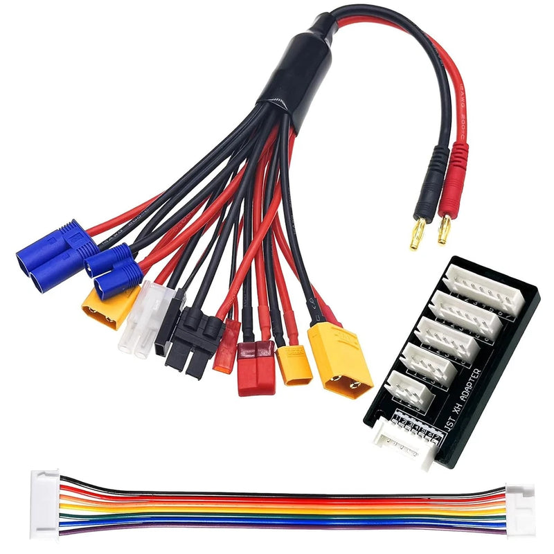 RC Lipo Battery Charger Adapter 10 in 1 Wire to 4.0mm Banana Plug Converter Battery