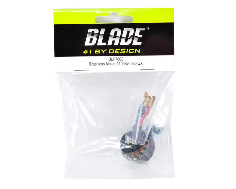 1100kV Blade brushless outrunner motor with wiring leads in retail bag