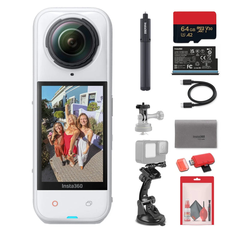 Insta360 X5 8K Waterproof 360 Action Camera, White