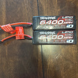 (( 2X )) Traxxas 2857X 6400mAh 25c 11.1v 3-cell 25C LiPo Battery (NEW v)