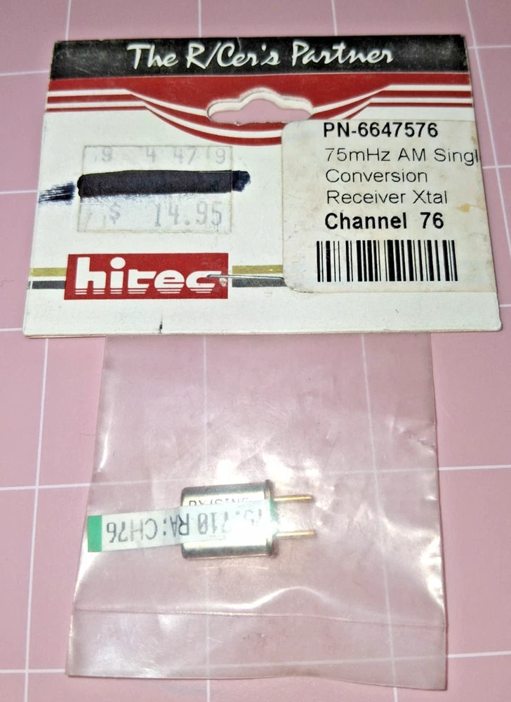Hitec RC PN-6647576 75 mHz AM Single Conversion Receiver Xtal Channel 76 Converter
