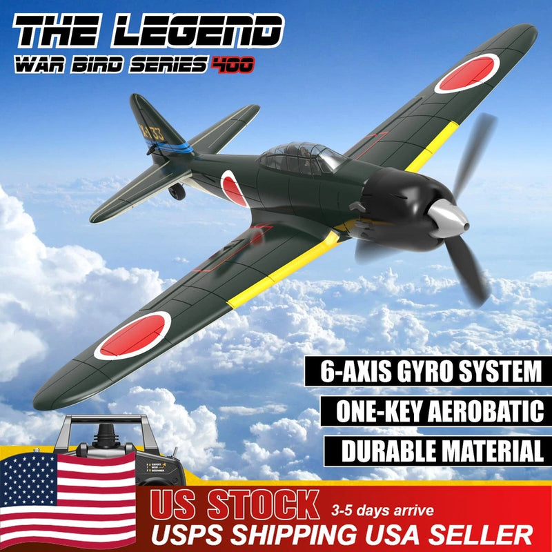 USA VOLANTEX A6M Zero 2.4G 4CH Remote Control Aerobatic RTF Fighter RC Plane Toy