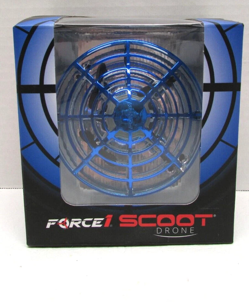 Force1 Scoot indoor drone in box, blue LED circular light wheel