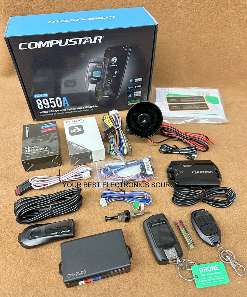 NEW Compustar CSXP8950-A 2-Way Security/Alarm, Keyless Entry, Shock Sensor DRONE