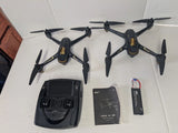 Hubsan H501S X4 FPV drone set with transmitter, battery, and manual