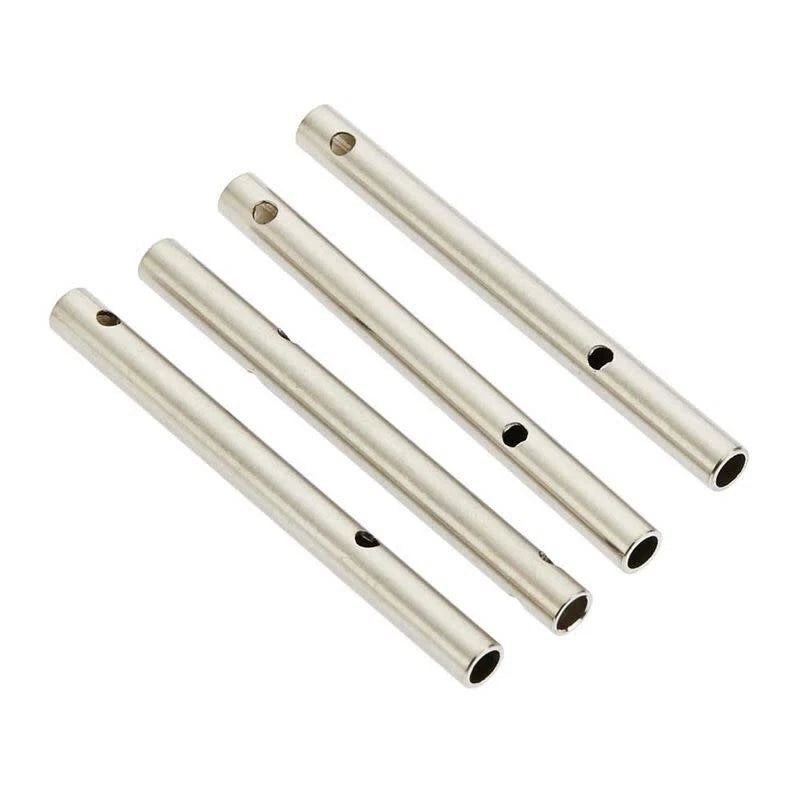 DIDE1256 XL 370 prop shaft tubes, light silver metal with end holes