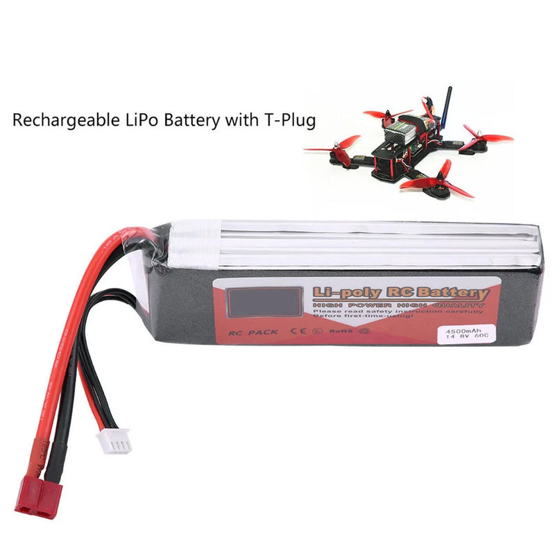 ZOP POWER 3S 14.8V 4500mAh 60C Rechargeable LiPo Battery With T Plug Battery