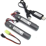 2Pcs 11.1V 2000mAh 10C SM-2P Plug Lipo Battery for Soft bullet gun accessories