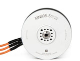 T-Motor MN805-S KV120 UAV motor with circular housing and black-orange lead wires