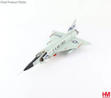 1/72 scale F-102A Delta Dagger model airplane with white fuselage and red nose markings