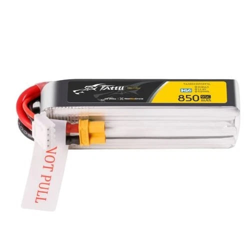850mAh 3S 95C 11.4V Tattu HV Lipo Battery Long Pack with XT30 Plug Battery