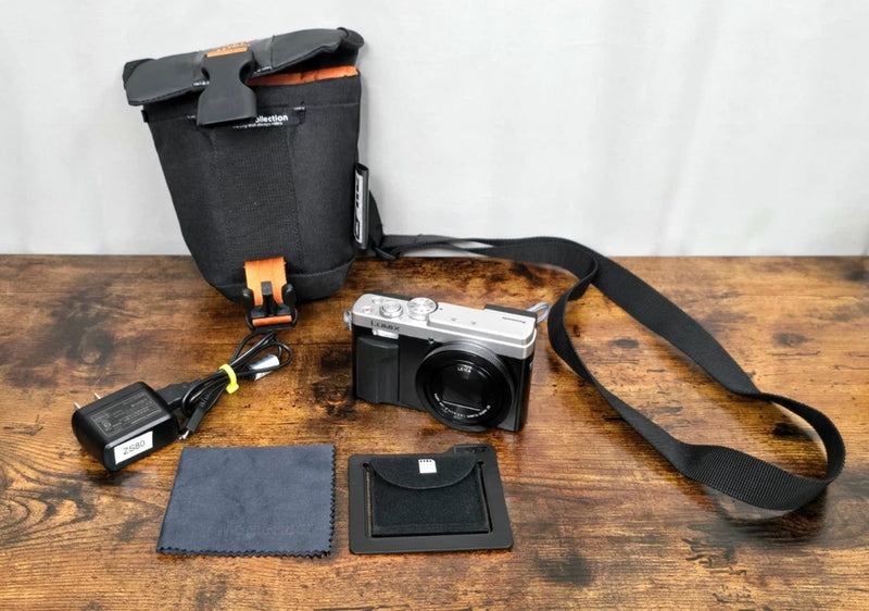 *RARE* Silver-over-Black MINTY LUMIX DC-ZS80 20.3 MP Digital Camera w/Batt&Case!