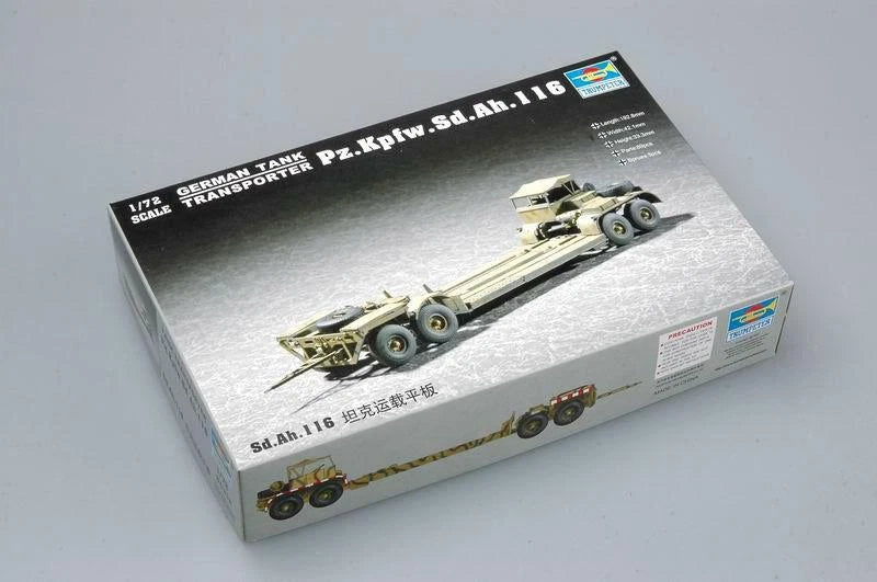 1/72 Scale Trumpeter German Sd.Ah.116 Trailer Car Static Vehicle 07249 Kit Model