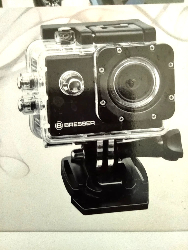 Bresser 1080P Full HD Waterproof Video Action Camera & Case Wide Angle 12MP
