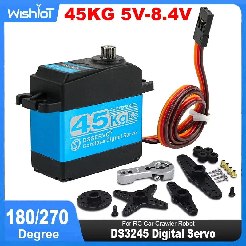 DS3245 Coreless Digital Metal Servo Motor 45KG for RC Robot 1:8 1:10 Baja Car