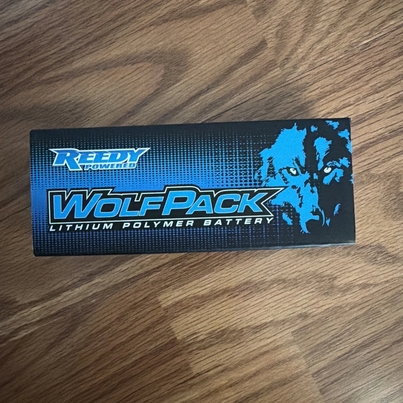 Reedy Wolf-Pack LiPo hard case battery pack with blue Wolf-Pack label