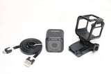 GoPro Hero Session action camera with USB cable and protective mounts