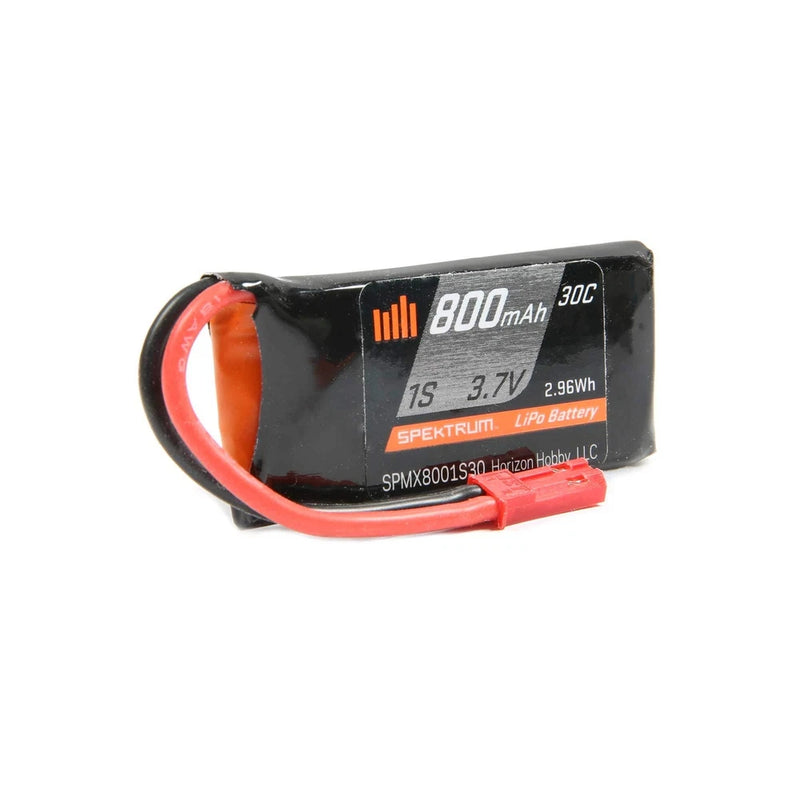 Spektrum 3.7V 800mAh 1S 30C LiPo Battery: JST, SPMX8001S30 Battery