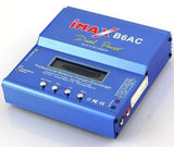 iMAX B6AC balance charger with LCD, blue case, built-in AC adapter
