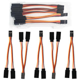 5 Pack Servo Y Splitter Cable 1 Female to 2 Male JR Futaba RC Drone Airplane