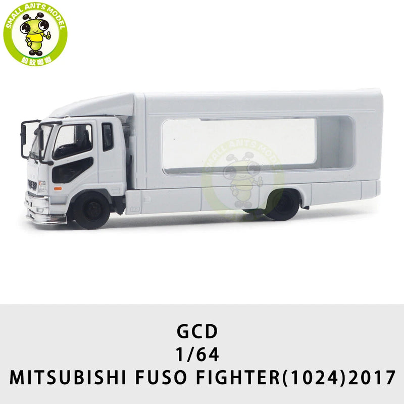 1/64 GCD Mitsubishi Fuso Fighter Mk2 2017 Outriggers Raised Truck Diecast Model