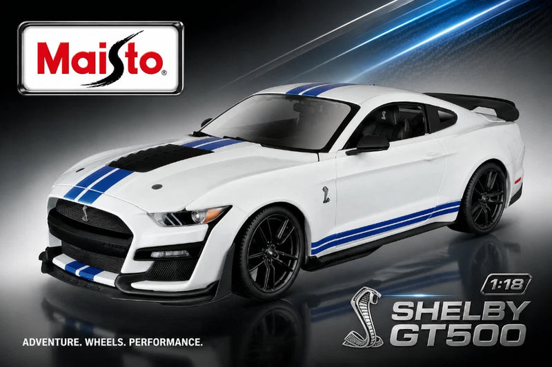 Maisto Diecast Model 1:18 scale - 2020 Mustang Shelby GT500 (White)