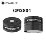 GM2804 brushless gimbal motor with mounting holes, compact black aluminum housing